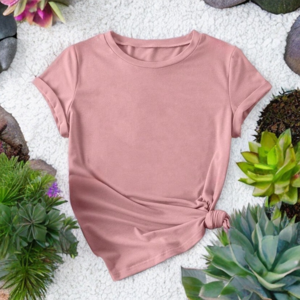 Women's Pink Graphic Polo T-shirt with Short Sleeves - Picture 2 of 2
